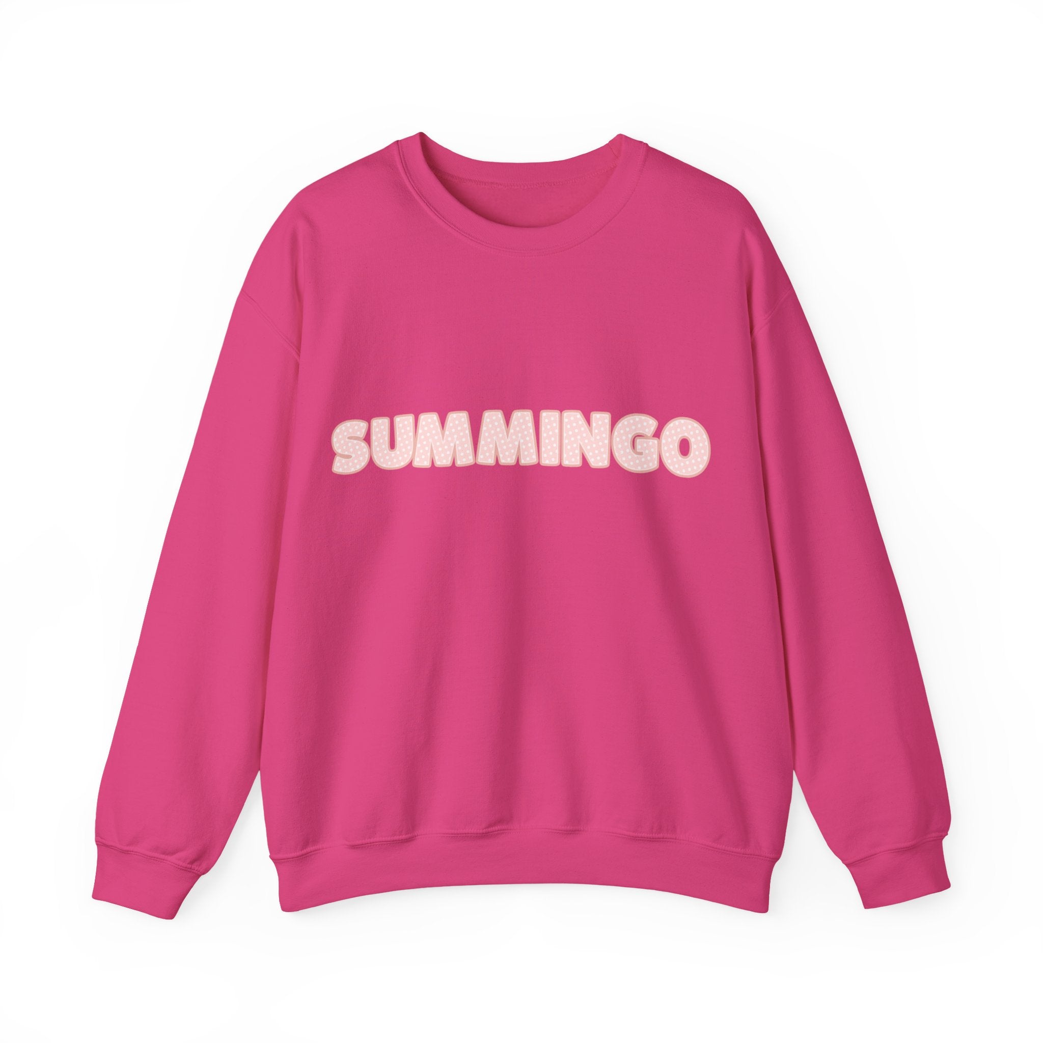 Pink Polka Dot Summingo Unisex Heavy Blend™ Crewneck Sweatshirt