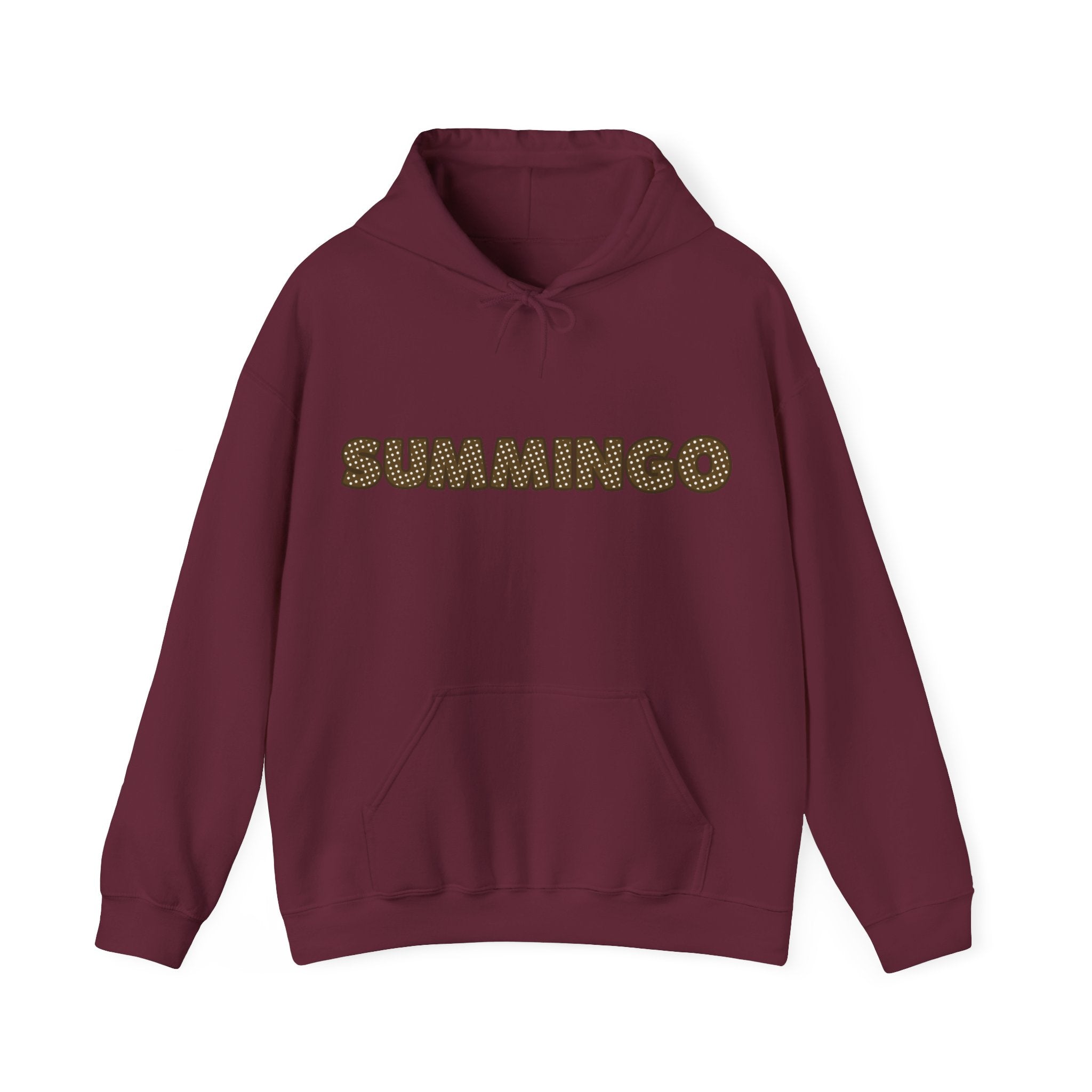 Brown Polka Dot Summingo Unisex Heavy Blend™ Hooded Sweatshirt