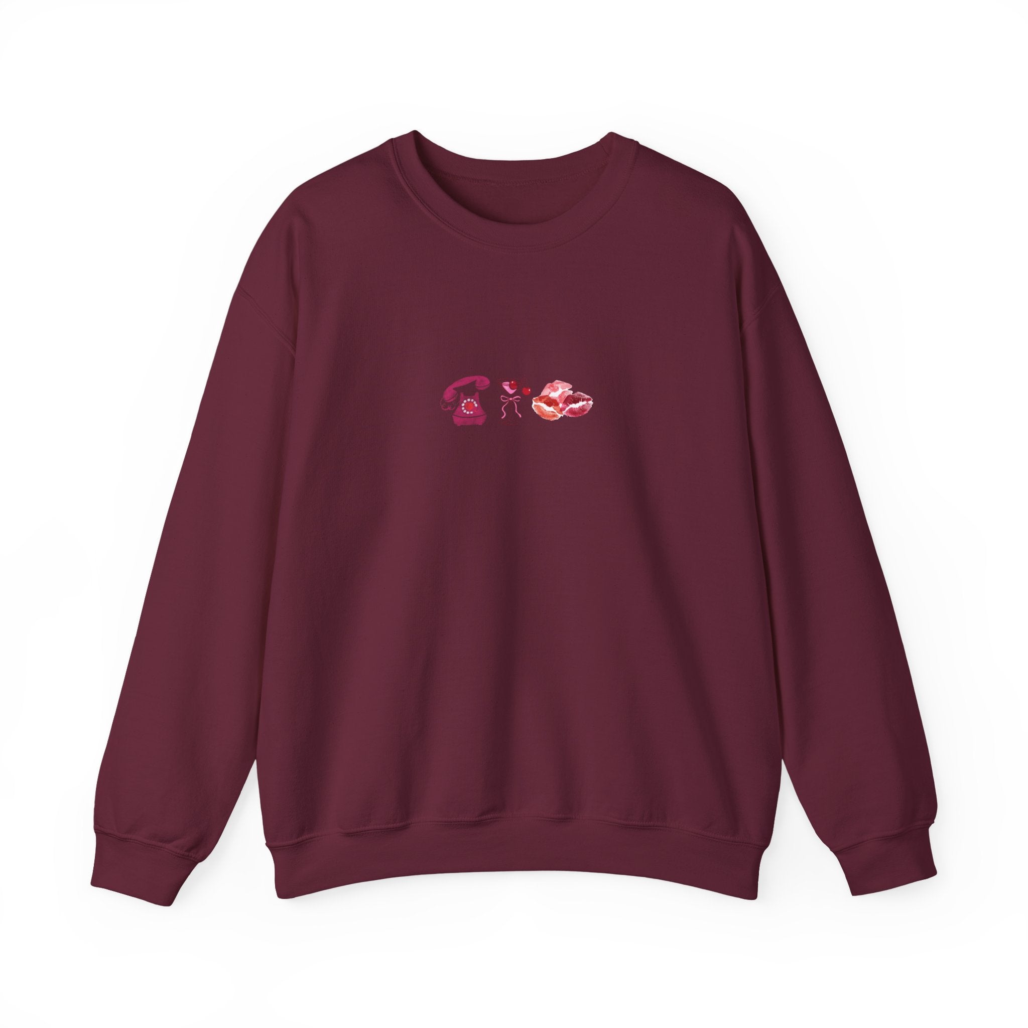 Kisses, Telephone, Cocktail Unisex Heavy Blend™ Crewneck Sweatshirt
