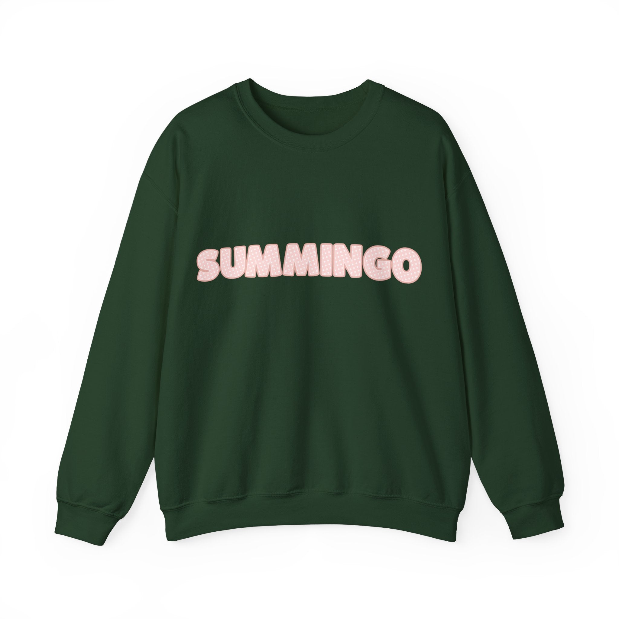 Pink Polka Dot Summingo Unisex Heavy Blend™ Crewneck Sweatshirt