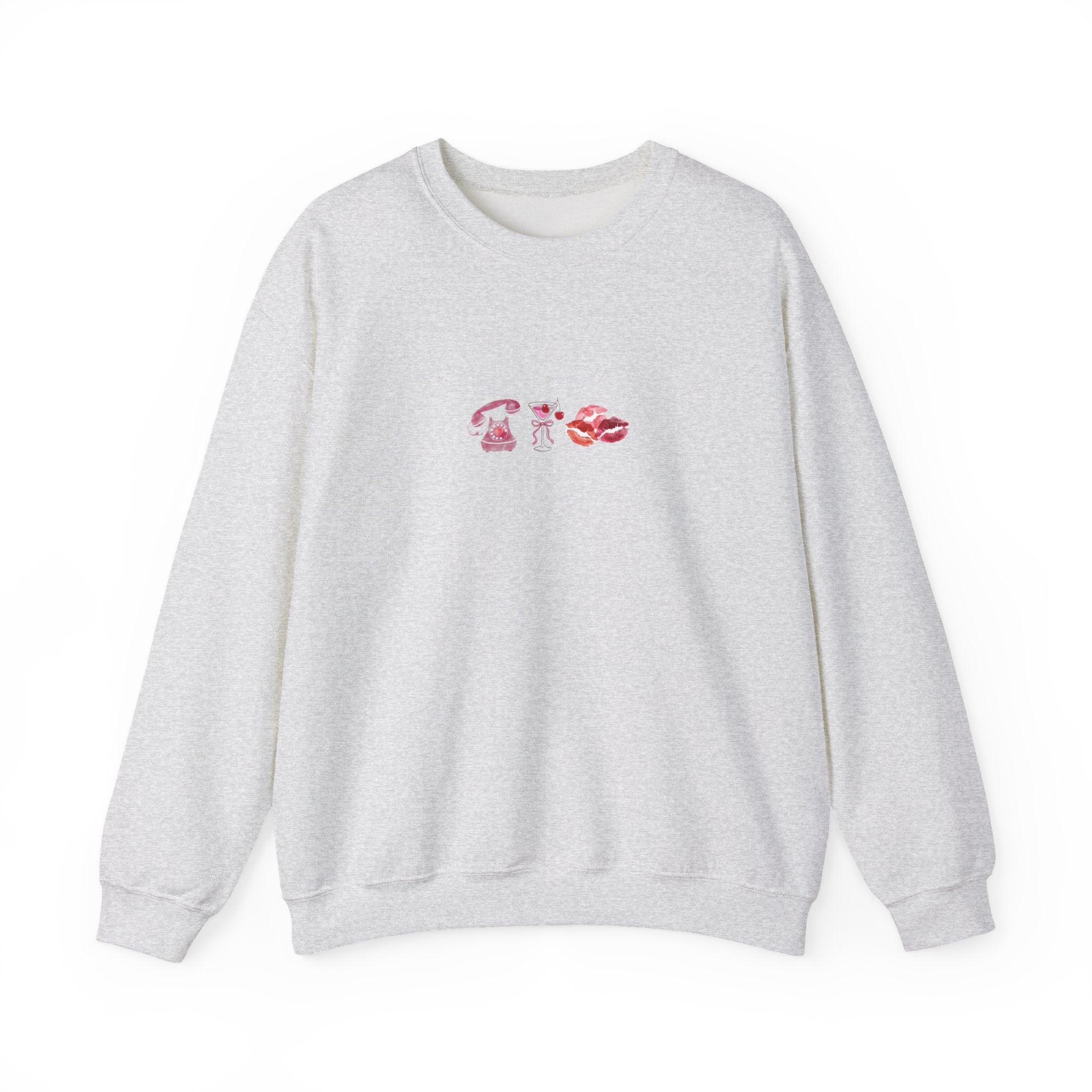 Kisses, Telephone, Cocktail Unisex Heavy Blend™ Crewneck Sweatshirt