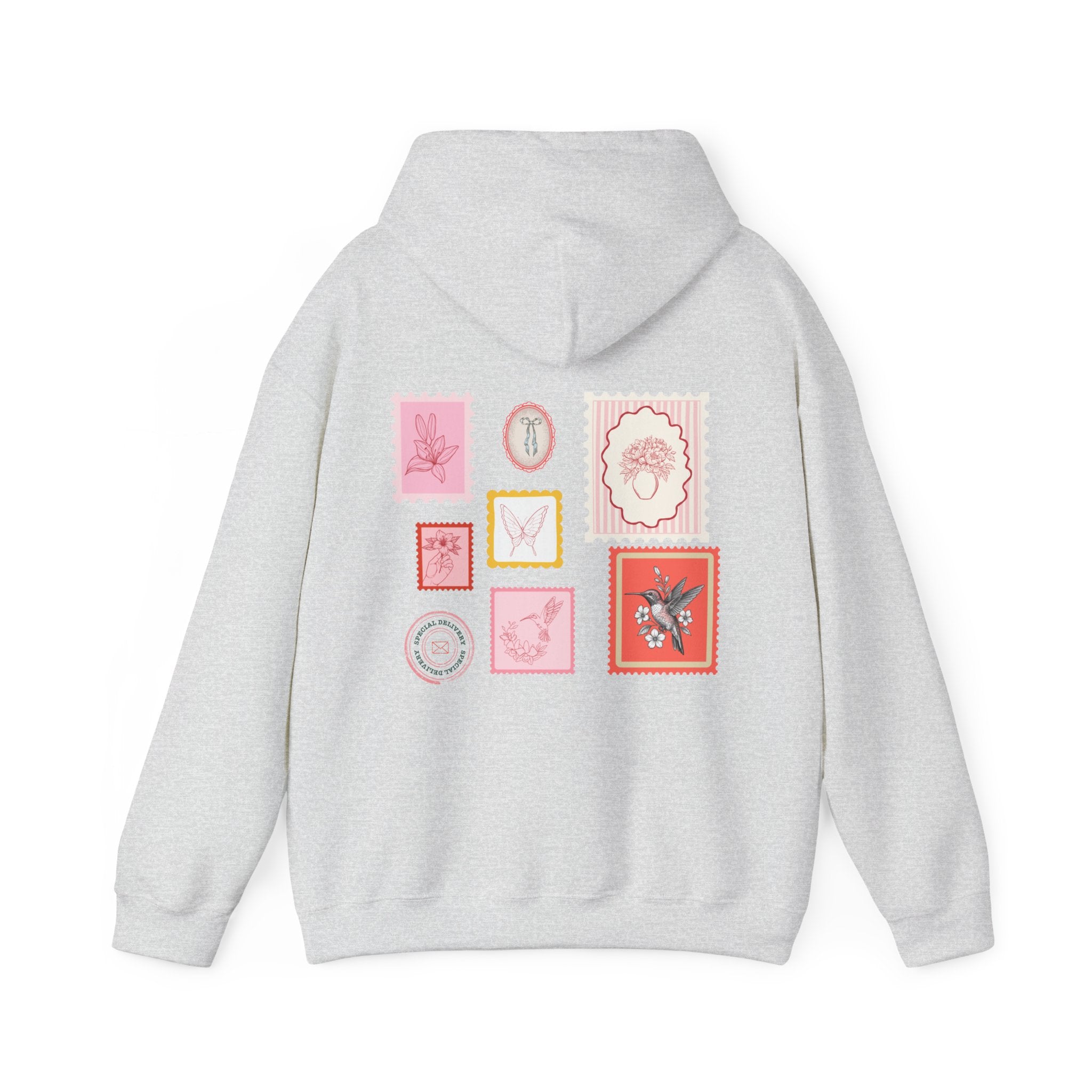 Pink Postage Stamp Unisex Heavy Blend™ Hooded Sweatshirt