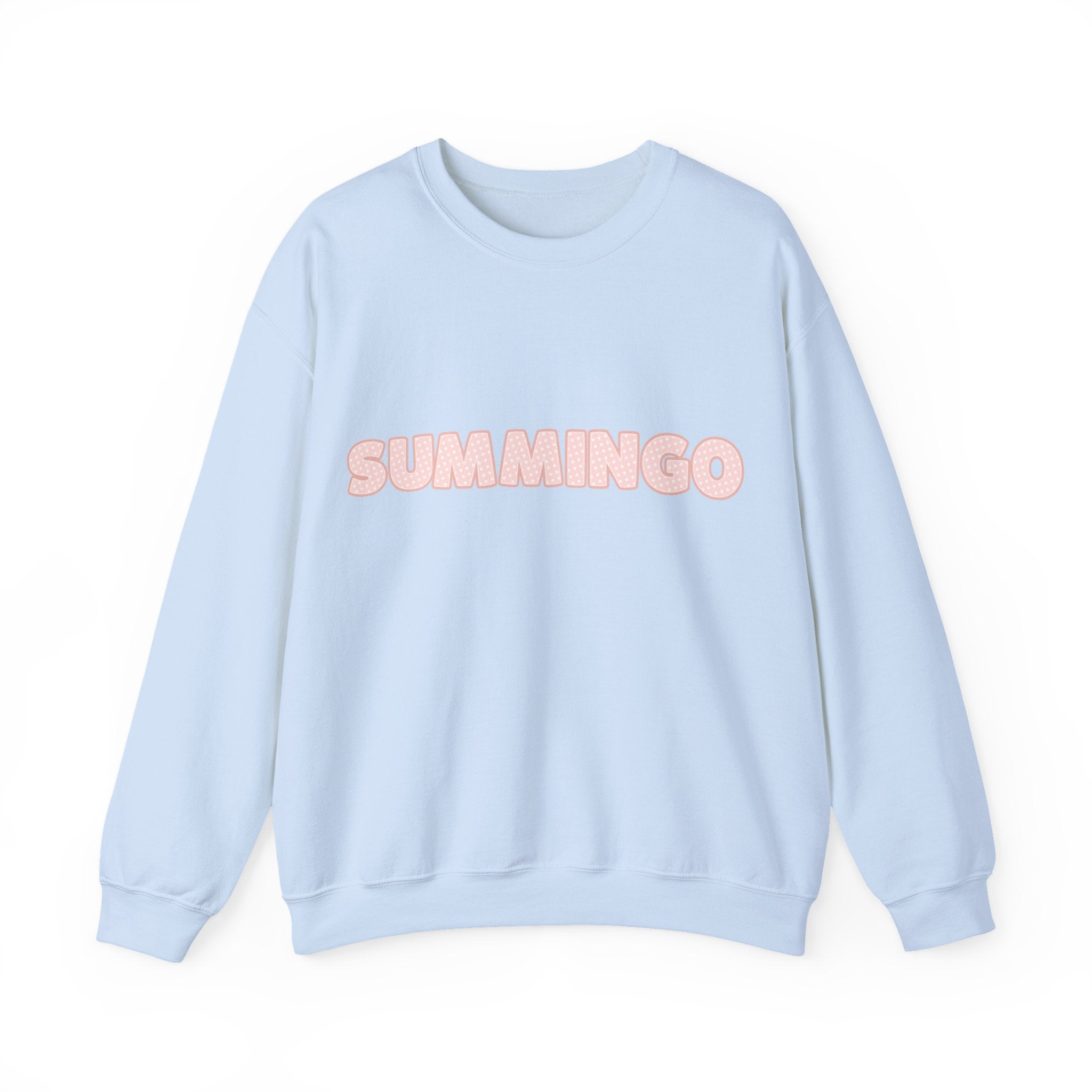 Pink Polka Dot Summingo Unisex Heavy Blend™ Crewneck Sweatshirt