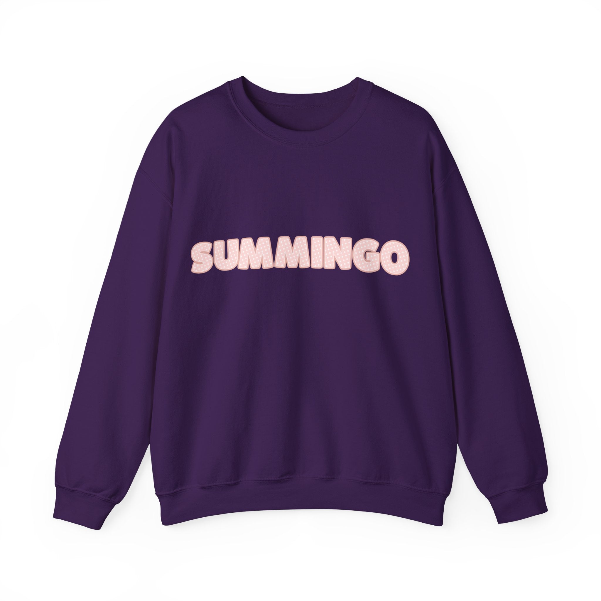 Pink Polka Dot Summingo Unisex Heavy Blend™ Crewneck Sweatshirt