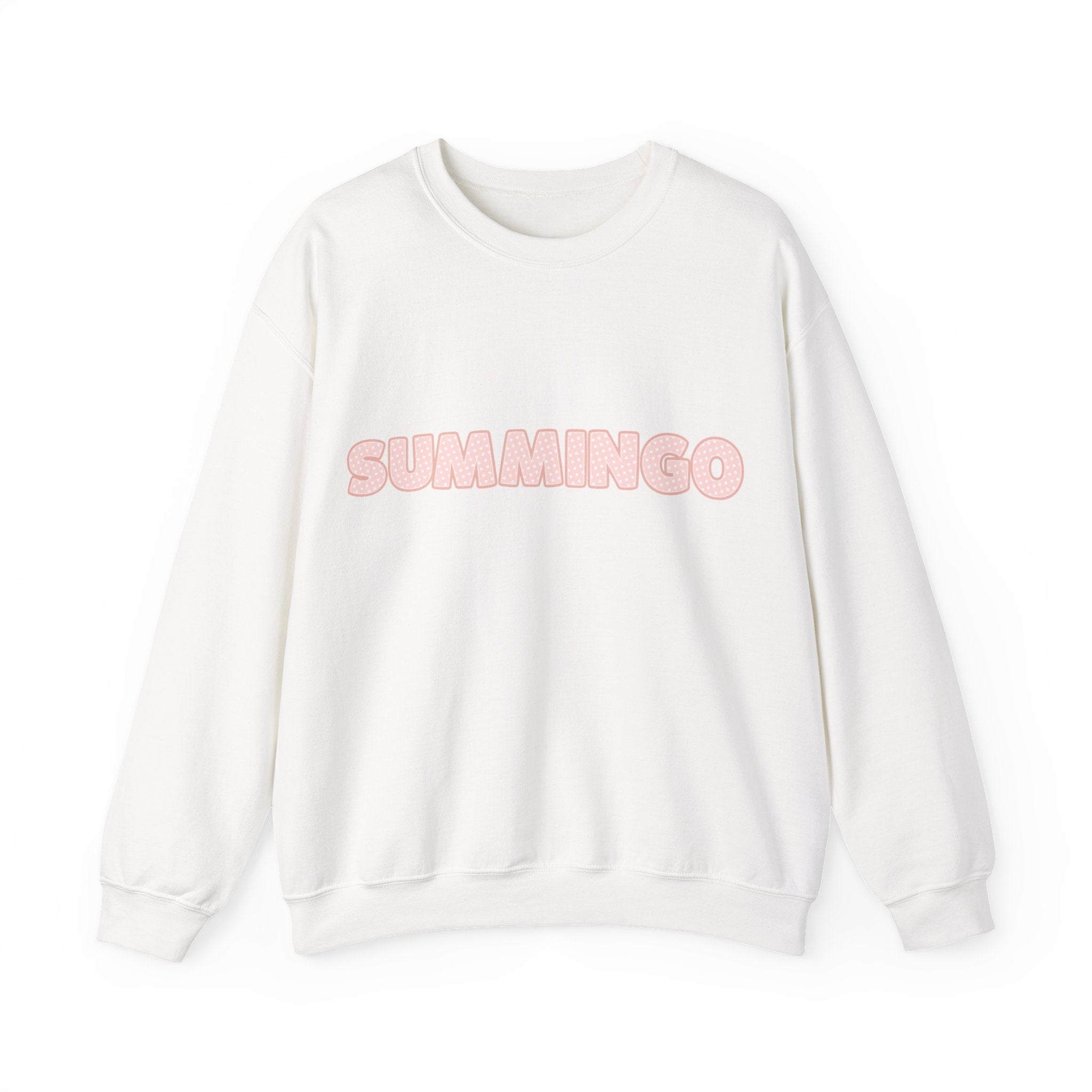 Pink Polka Dot Summingo Unisex Heavy Blend™ Crewneck Sweatshirt