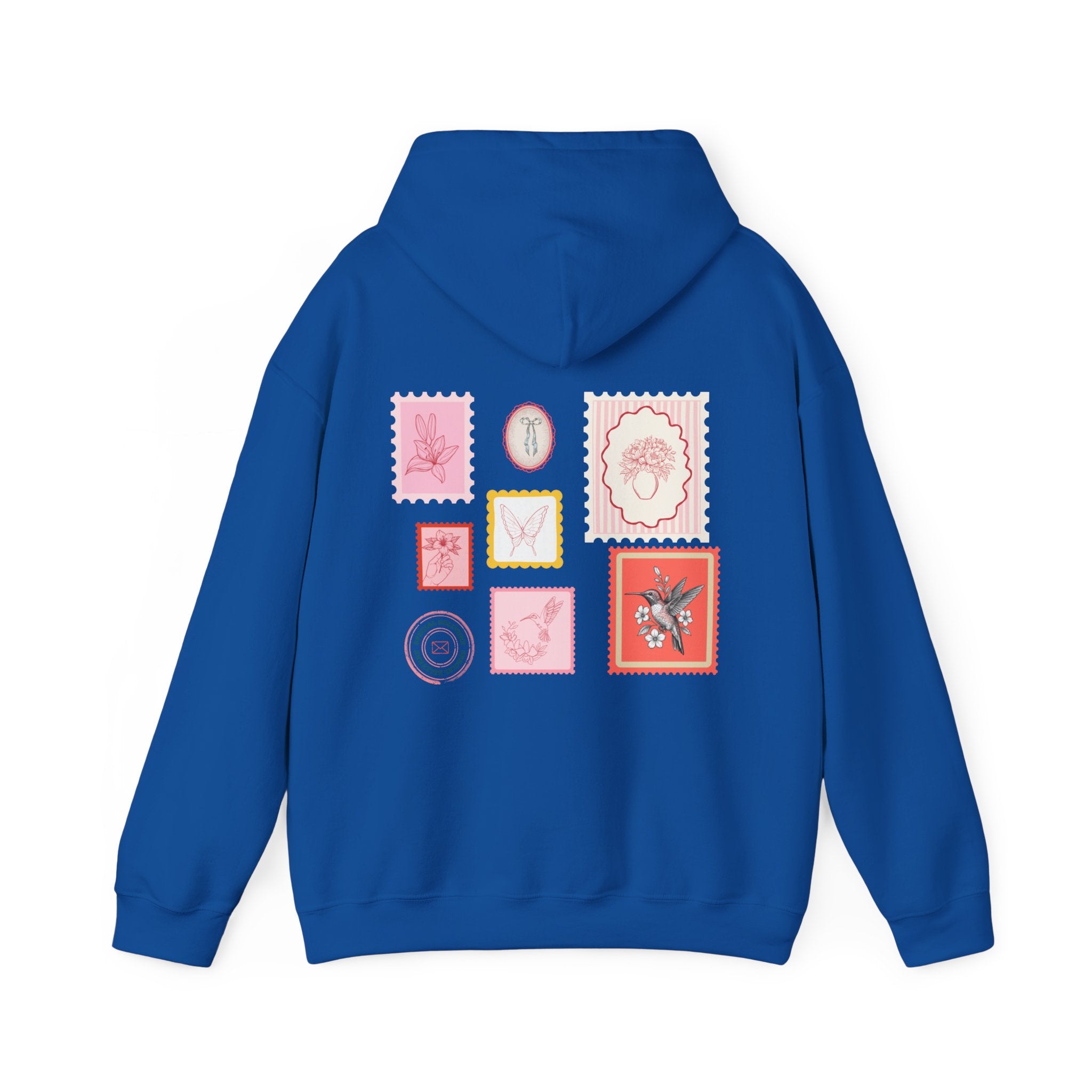 Pink Postage Stamp Unisex Heavy Blend™ Hooded Sweatshirt