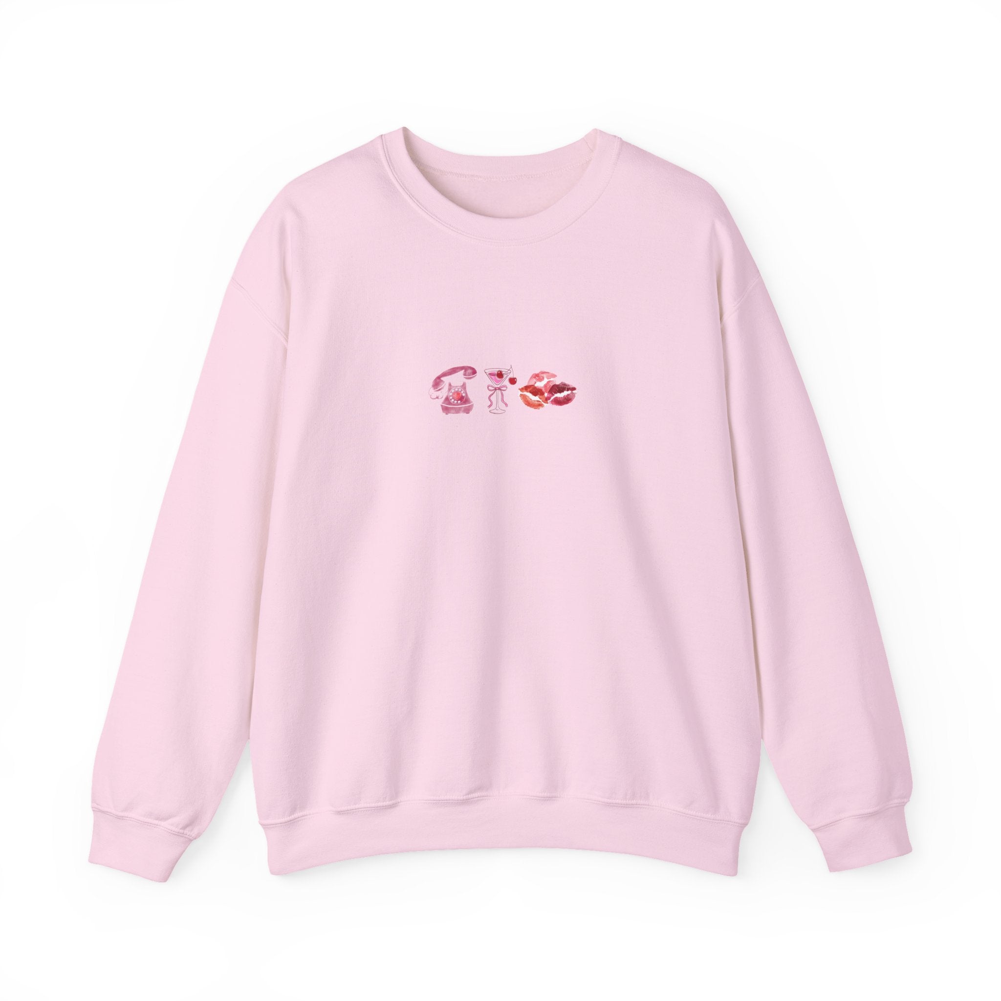 Kisses, Telephone, Cocktail Unisex Heavy Blend™ Crewneck Sweatshirt
