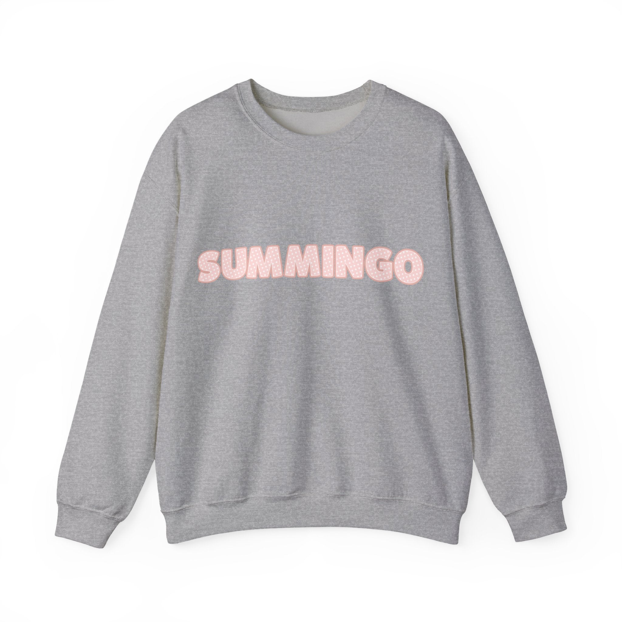 Pink Polka Dot Summingo Unisex Heavy Blend™ Crewneck Sweatshirt