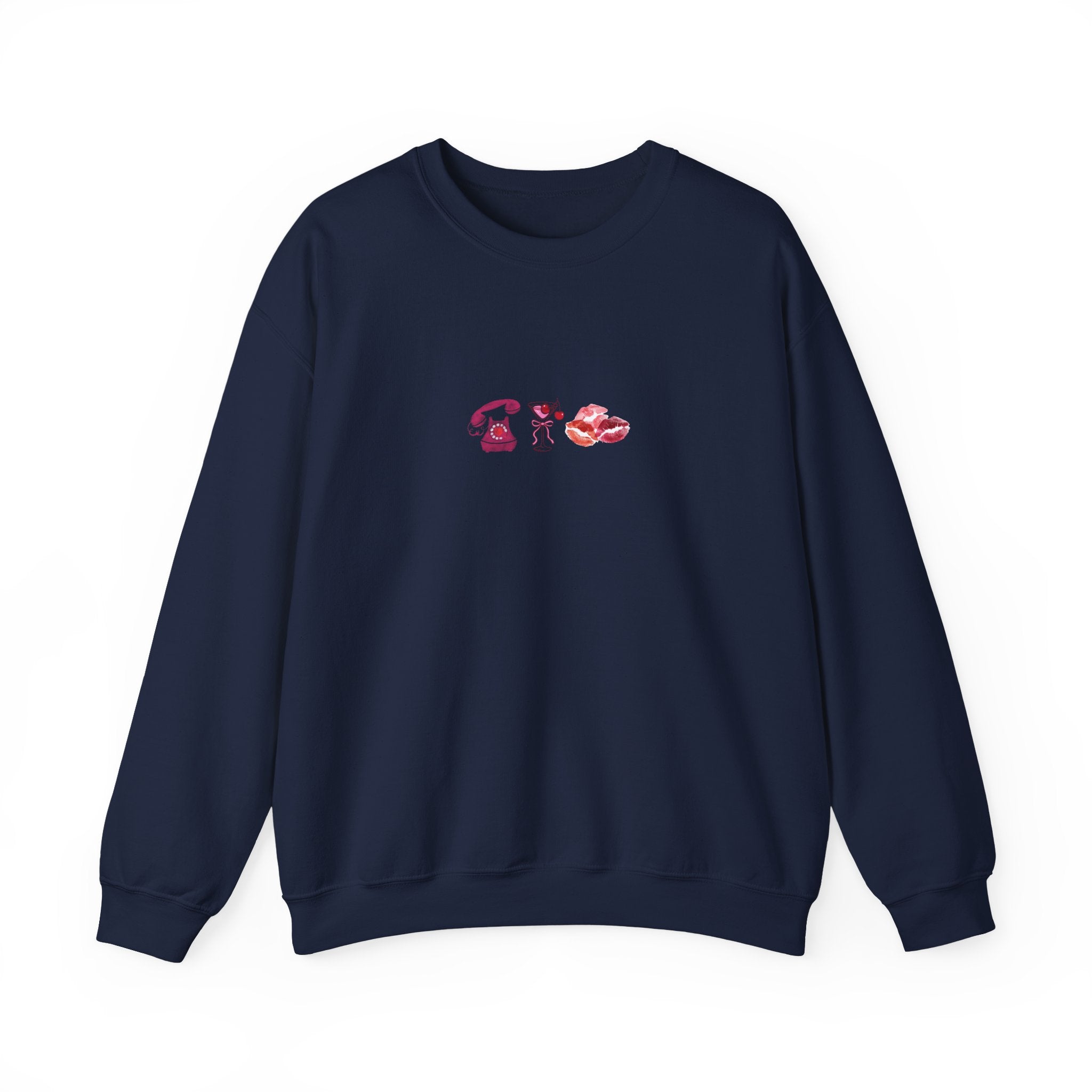 Kisses, Telephone, Cocktail Unisex Heavy Blend™ Crewneck Sweatshirt