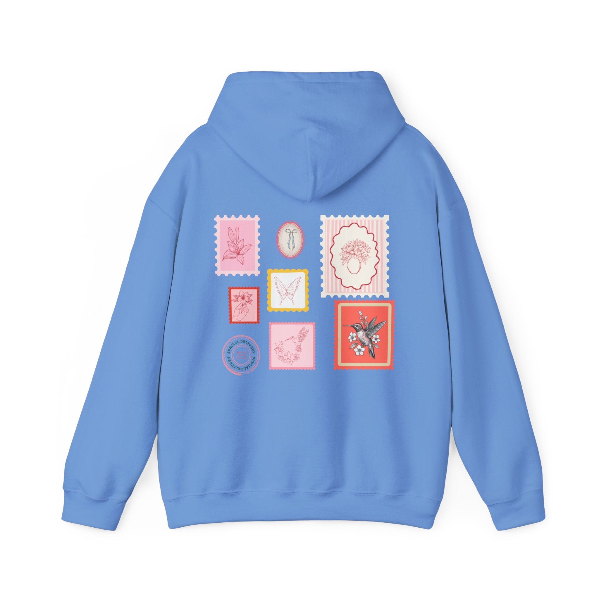 Pink Postage Stamp Unisex Heavy Blend™ Hooded Sweatshirt