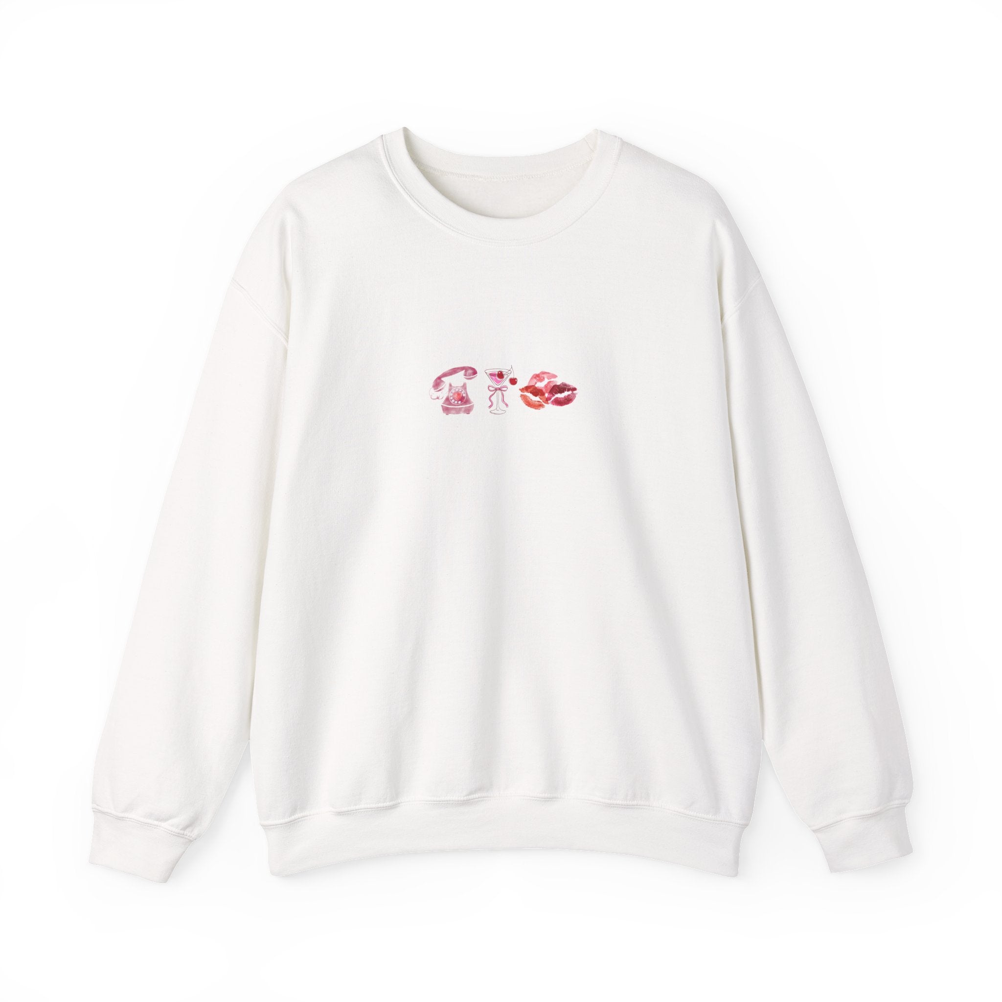 Kisses, Telephone, Cocktail Unisex Heavy Blend™ Crewneck Sweatshirt